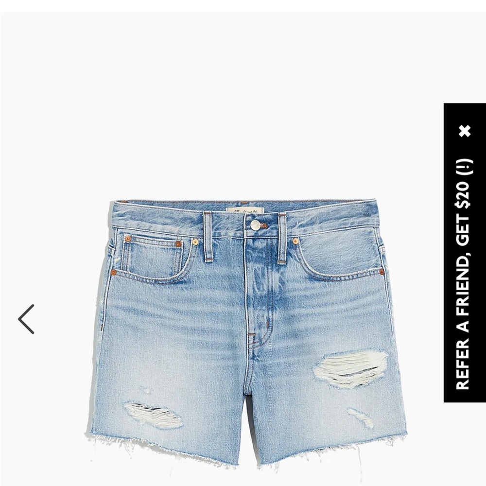 NWT Madewell relaxed mid-length denim shorts